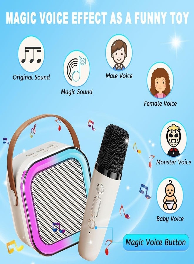 RKZ Mini Wireless Karaoke Microphone Toy for Kids with Bluetooth Speaker, Magic Voice Effects, Multiple Play Modes, Rechargeable, Multicolor - Image 2
